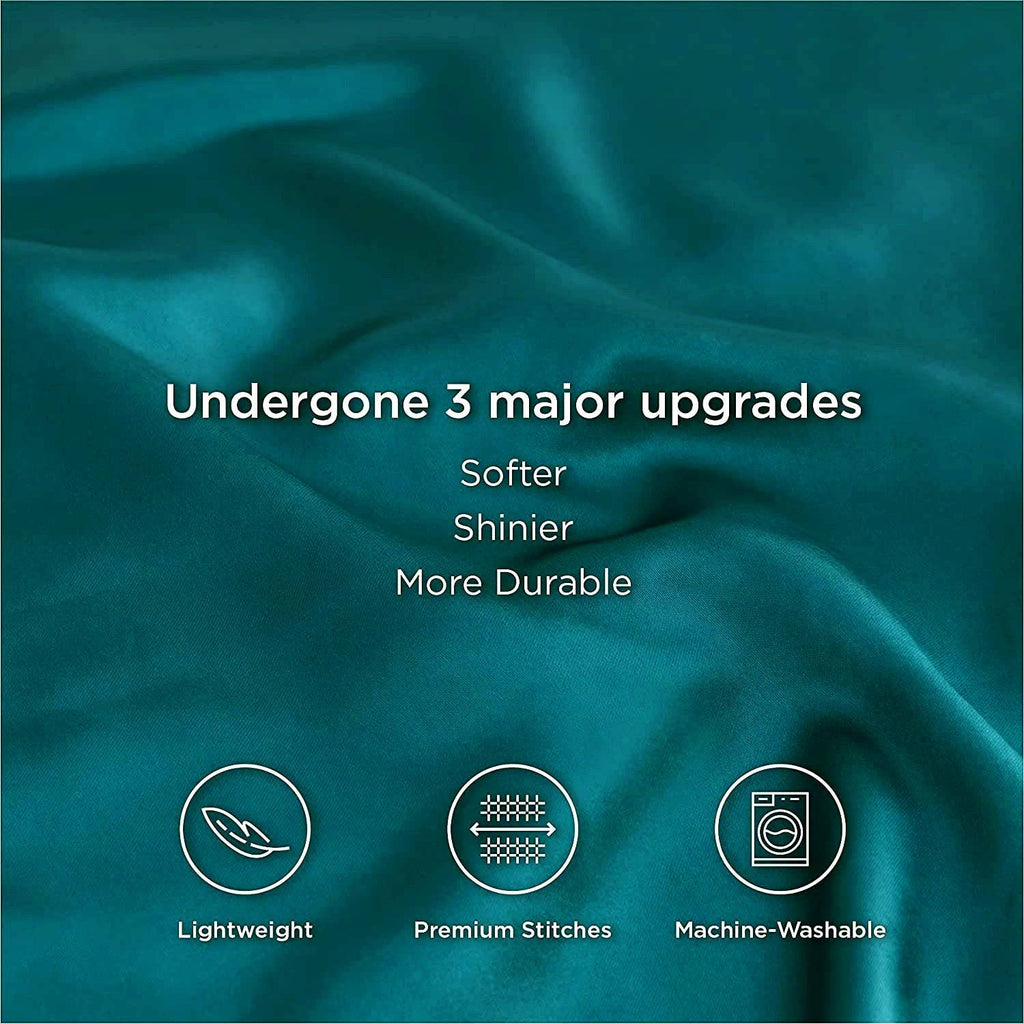 Turquoise Satin Pillowcase 60 x 70 cm