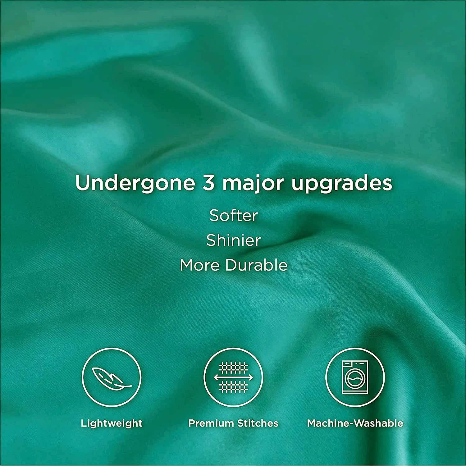 Soft Green Satin Pillowcase  60 x 70 cm