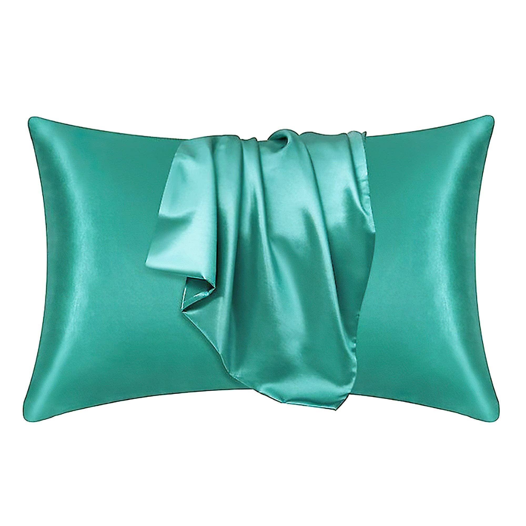 Soft Green Satin Pillowcase  60 x 70 cm