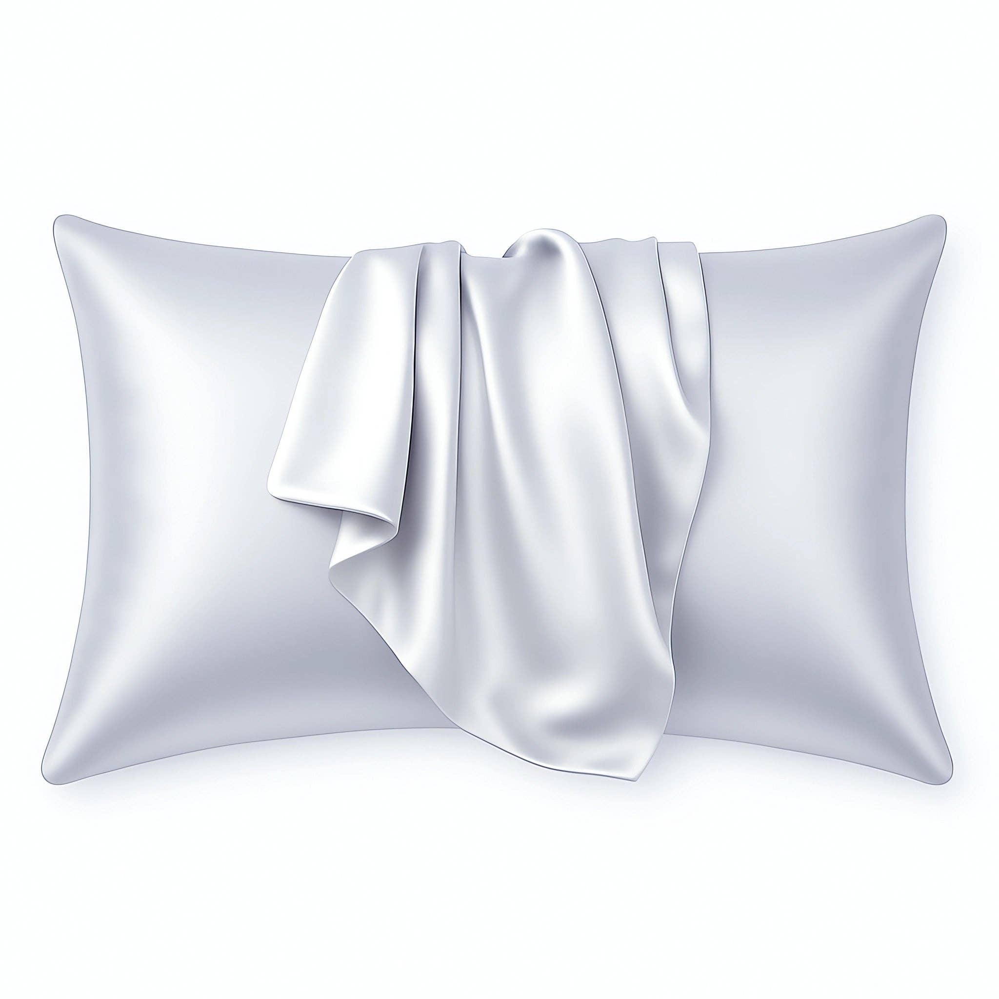 Silver Grey Satin Pillowcase  60 x 70 cm