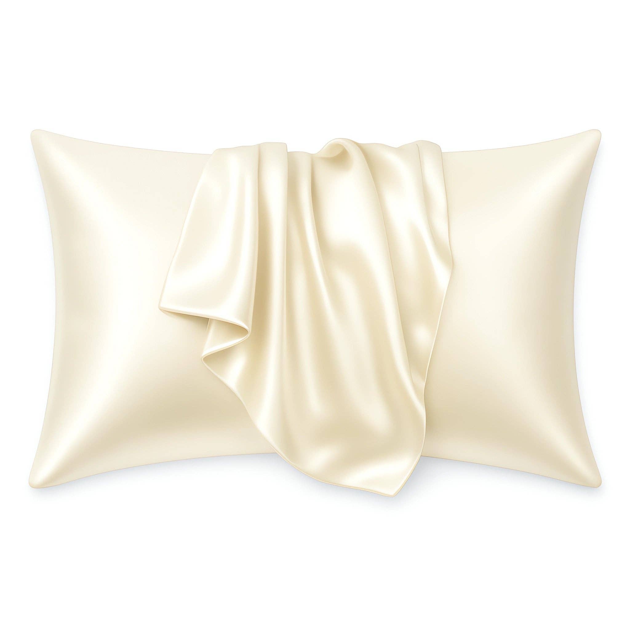 Ivory Satin Pillowcase 60 x 70 cm