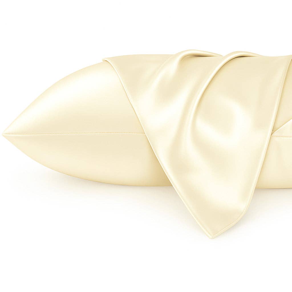 Ivory Satin Pillowcase 60 x 70 cm